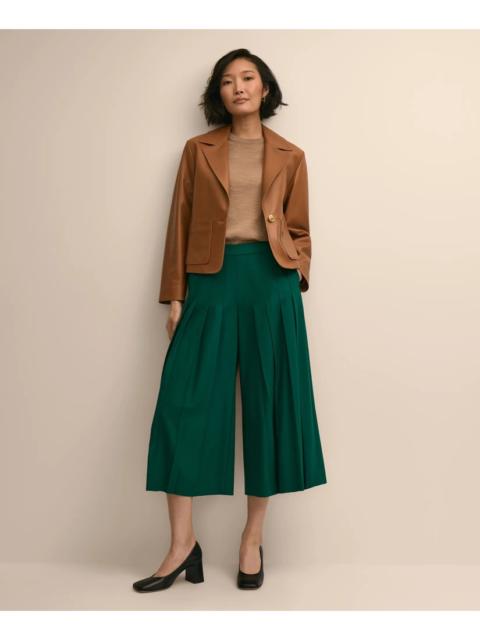 Brooks Brothers Wool-Blend Pleated Culottes