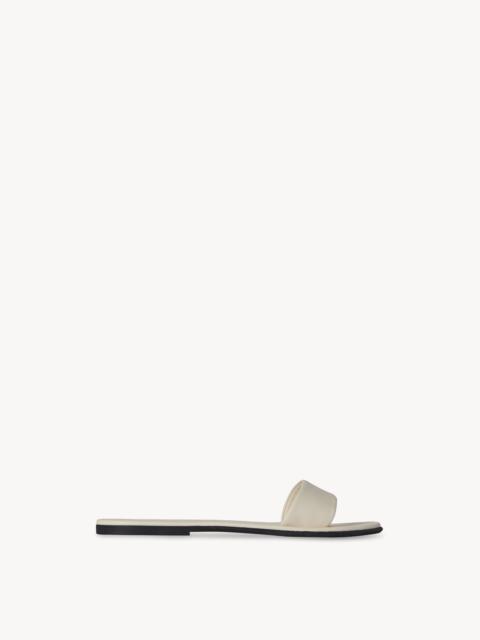 The Row Beach Slide in Leather