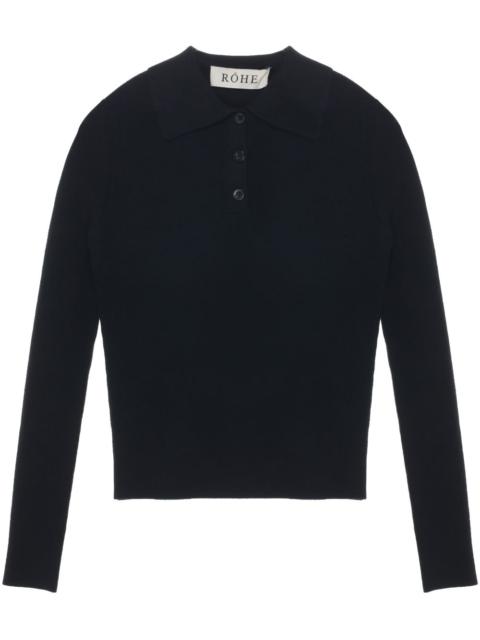 RÓHE long-sleeve polo shirt