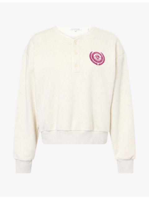 GOOD AMERICAN The Brushed Fleece Henley Jersey Jumper