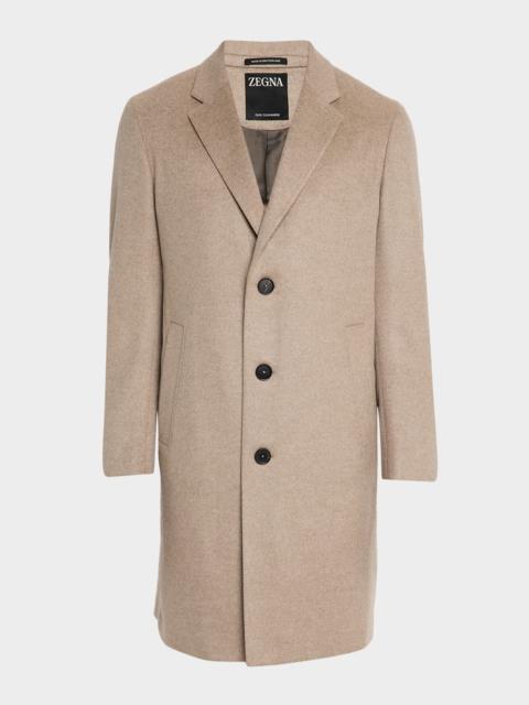 ZEGNA Men's Oasi Cashmere Notch-Lapel Overcoat