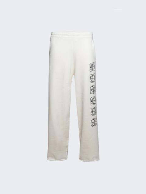 VETEMENTS Biker Cross Stripe Sweatpants Vanilla