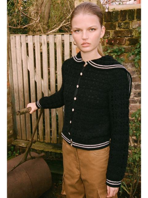 SHRIMPS Magic Cardigan - Black/Cream