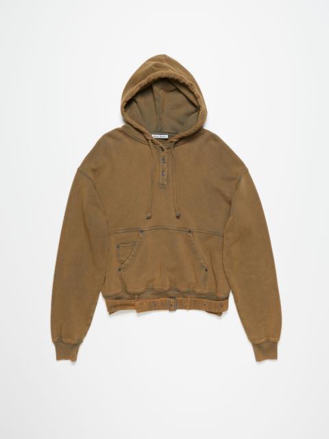 Acne Studios Hoodie blurred logo - Mud Brown