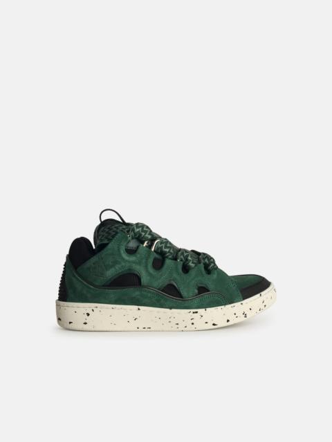 Lanvin 'CURB' GREEN LEATHER BLEND SNEAKERS
