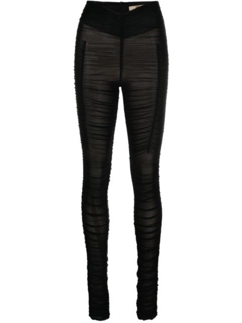 KNWLS Ocilia ruched mesh trousers