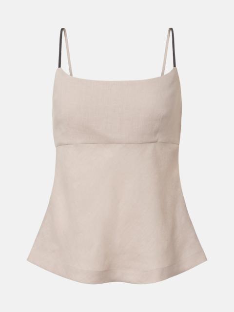 Brunello Cucinelli Monili linen top