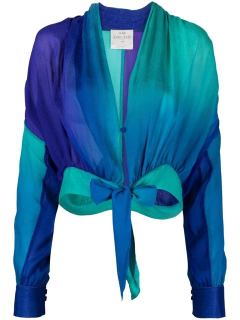 forte_forte ombrÃ©-effect silk blouse