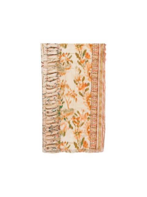 Pierre-Louis Mascia Aloeuw floral-print fringed scarf
