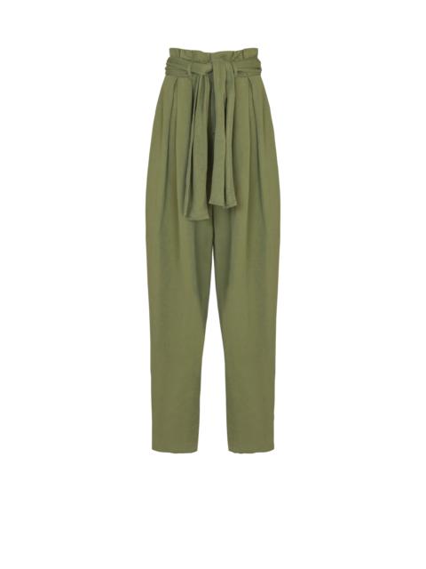 Balmain Twill high-waisted trousers