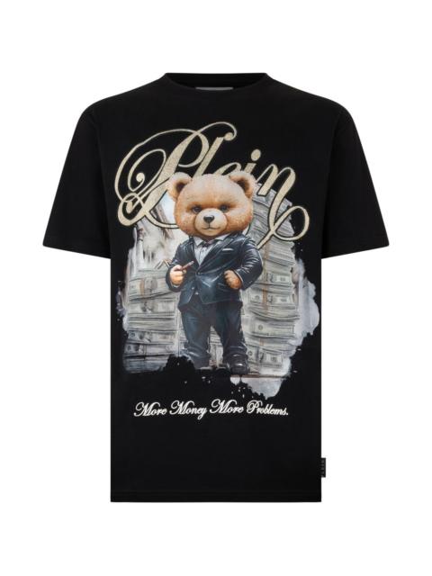 PHILIPP PLEIN rhinestones print round-neck T-shirt
