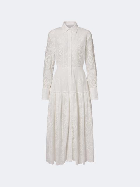Erdem Floral embroidered cotton shirt dress