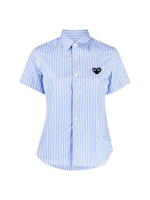 Comme des Garçons PLAY striped-print short-sleeved shirt