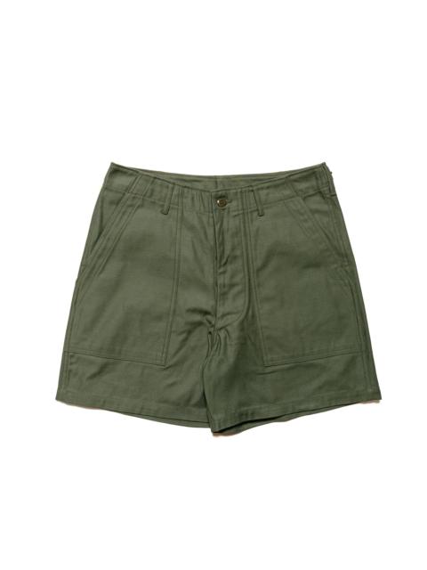 The Real McCoys MP24004 Utility Shorts / Cotton Sateen Olive