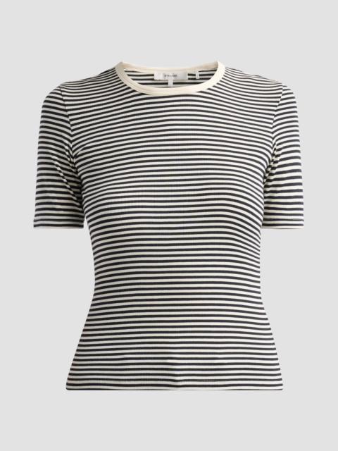 FRAME Women's The Fine Striped Crewneck T-Shirt - Cream Multi
