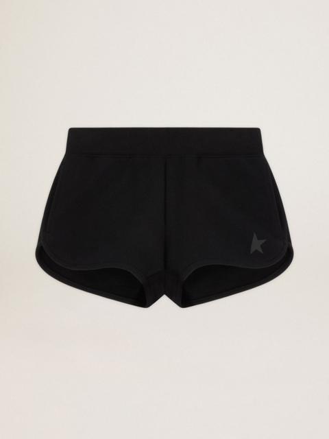 Black shorts with tone-on-tone star on the front