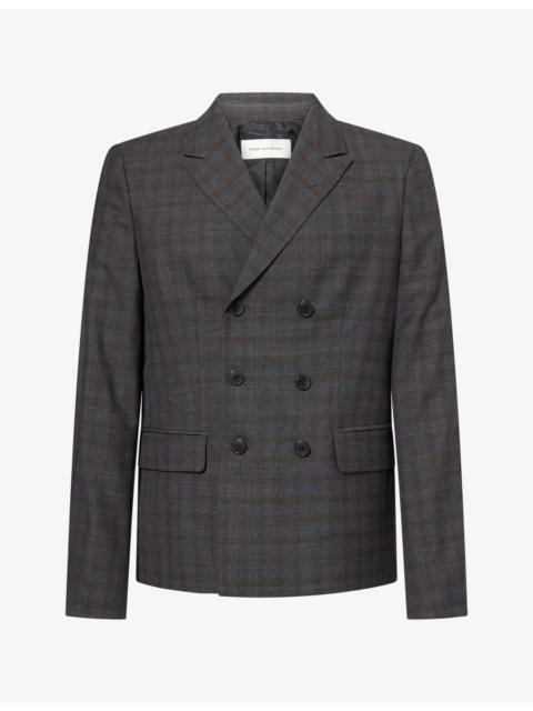 Dries Van Noten Double-Breasted Notch-Lapel Wool Blazer