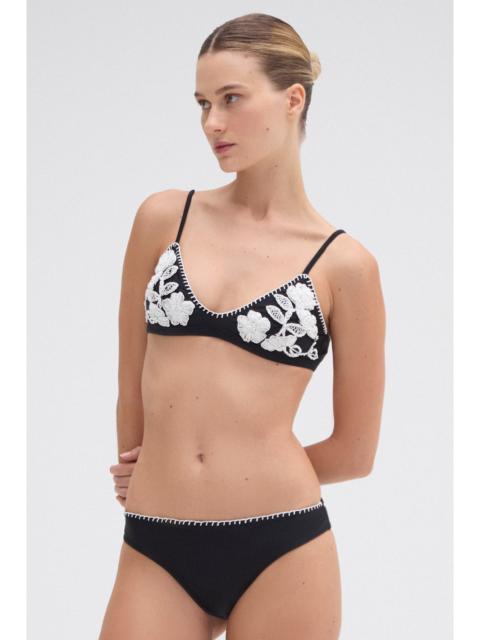 PatBO EMBROIDERED BIKINI BOTTOM