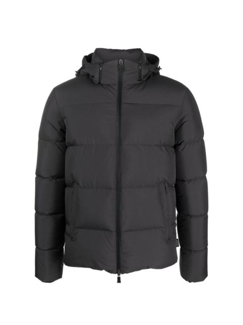 hooded down-feather jacket