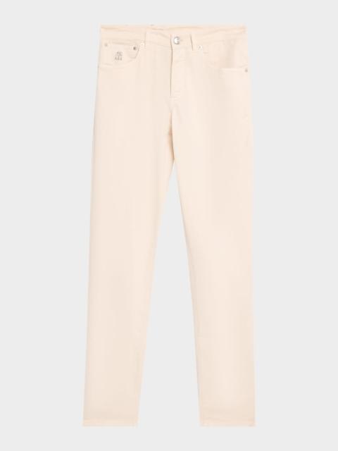 Brunello Cucinelli Men's Slim-Fit Stretch Cotton Pants