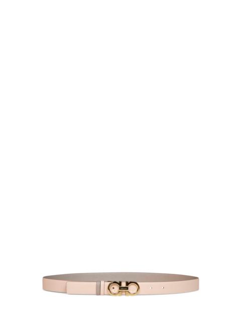 FERRAGAMO Two-tone leather reversible Gancini belt