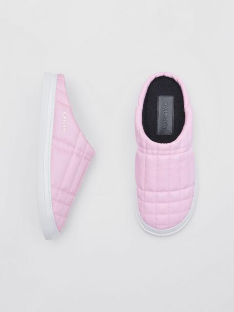 Burberry Logo Detail Quilted Nylon Slippers
