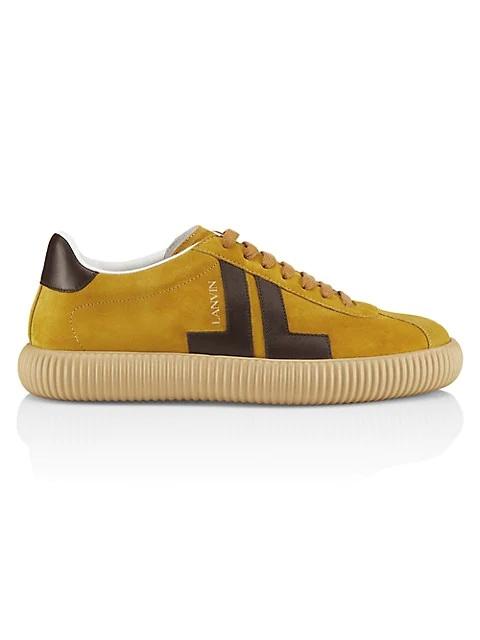 Lanvin Glen Arpege Low-Top Suede Sneakers