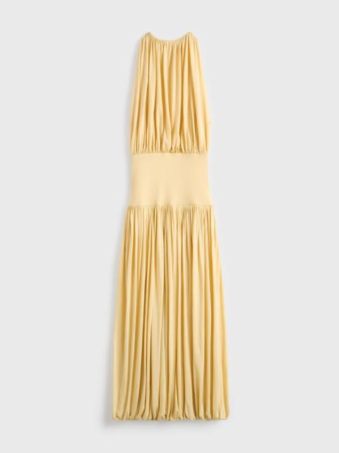 Soft gathered dress champagne