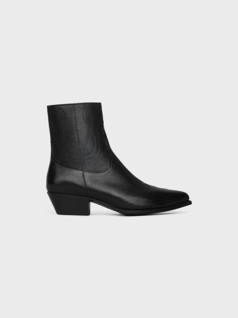 CELINE ZIPPED WESTERN BOOTS in Calfskin