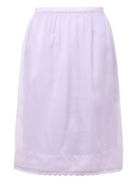 N°21 elastic-waist silk midi skirt