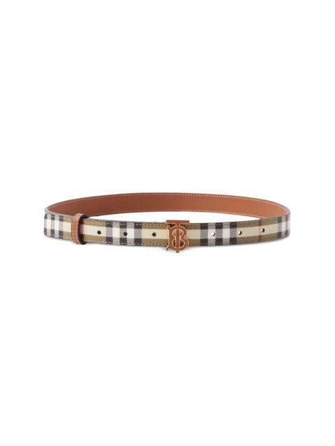 Burberry TB monogram-plaque checked belt