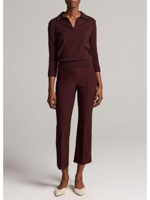 Vince Niki Mid-Rise Pintuck Crop Flare Pant