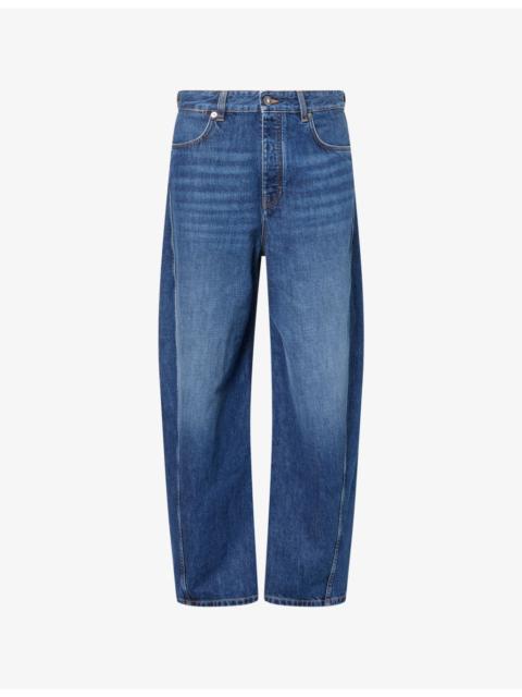 Givenchy Twisted-Seam Wide-Leg Denim Jeans