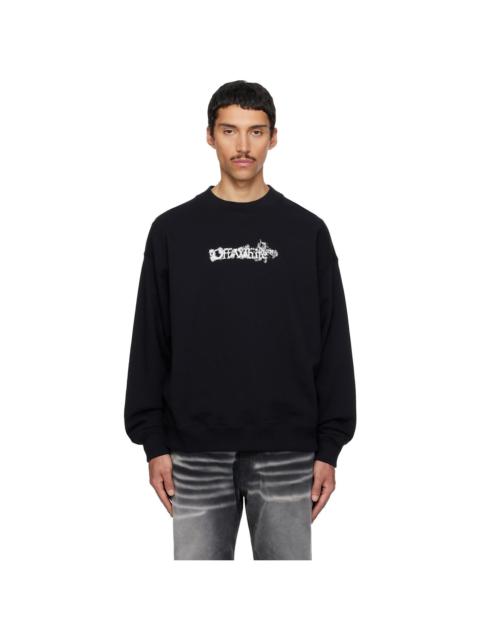 Off-White Black Heraldic Arrow Skate Crewneck Sweatshirt