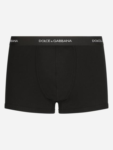 Fine-rib regular cotton boxers