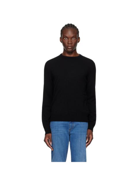 ZEGNA Black Ribbed Sweater