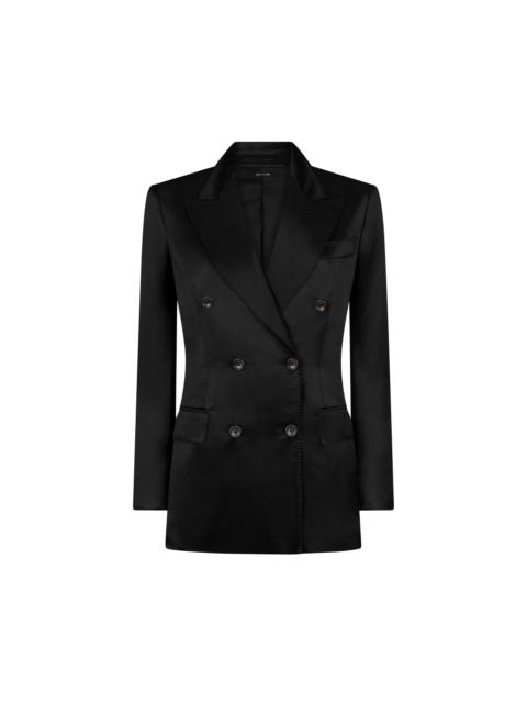 TOM FORD LUSTROUS  "WALLIS" DOUBLE BREASTED JACKET