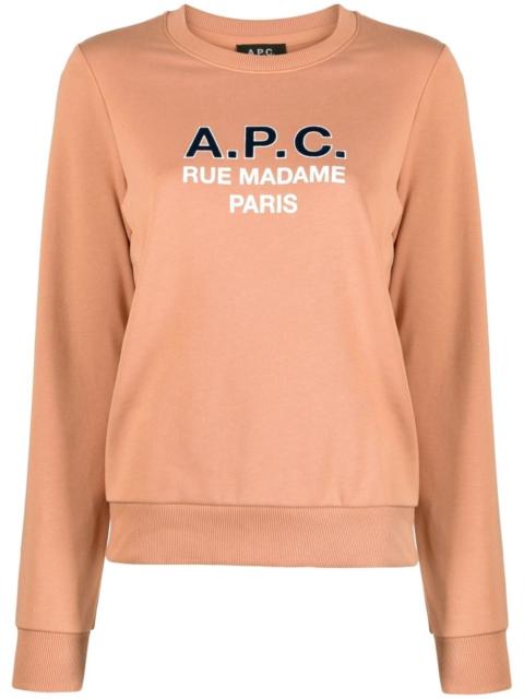 A.P.C. Madame logo-print cotton sweatshirt
