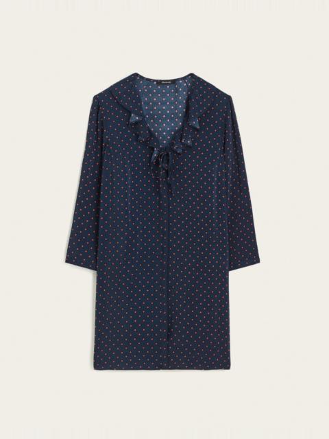 Madewell Ruffled V-Neck Long-Sleeve Mini Dress