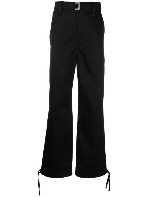 sacai belted chino trousers