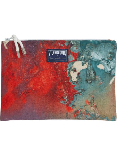 Vilebrequin Unisex Linen Beach Pouch Gra - Vilebrequin x John M Armleder