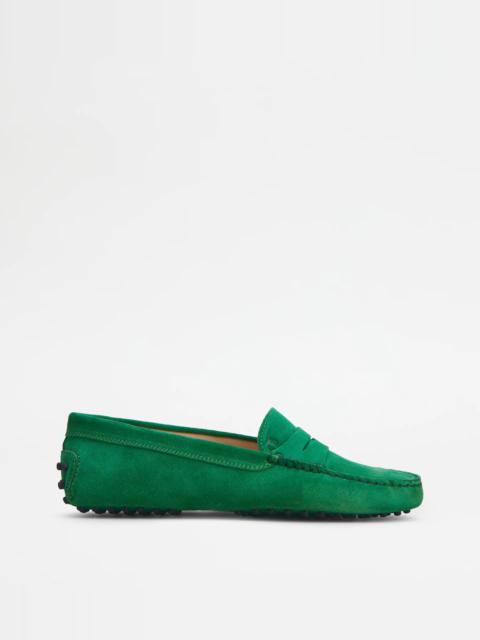 GOMMINO DRIVING SHOES IN SUEDE - GREEN