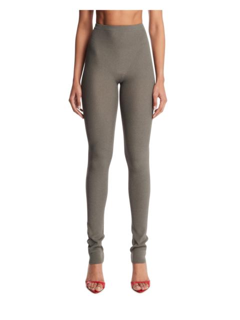 armarium Gray Ribbed Viscose Leggings