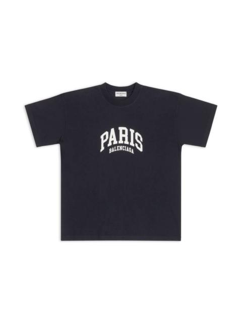BALENCIAGA Women's Cities Paris T-shirt Medium Fit in Black