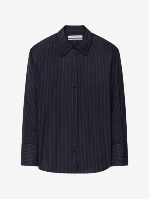 Another Tomorrow pinstripe relaxed-fit shirt