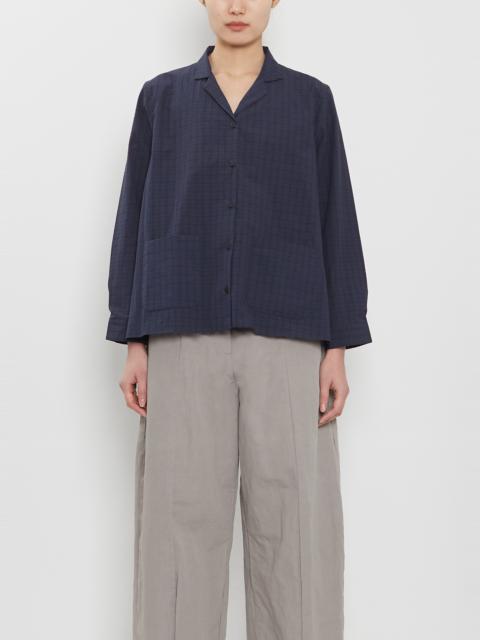 Bergfabel Jenny Cotton Shirt — Navy Checks