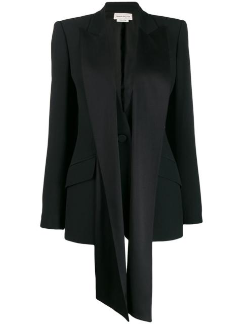Alexander McQueen silk ribbon embellished blazer