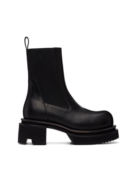 Rick Owens Black Temple Beatle Bogun Chelsea Boots