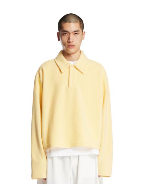 RIER Yellow Wool Fleece Polo Sweater