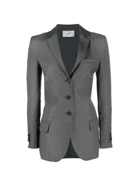 contrast-back fitted blazer
